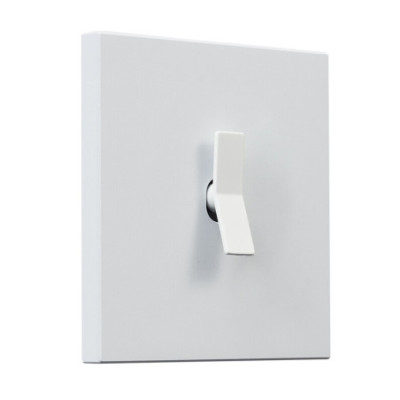 Alkri Togglica DEUCE Matt White Flush Single Two-Way Switch
