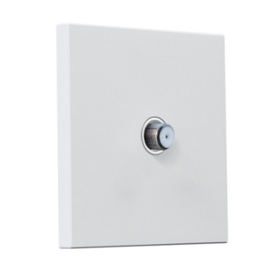 Alkri Togglica Matt White Flush Satellite Socket