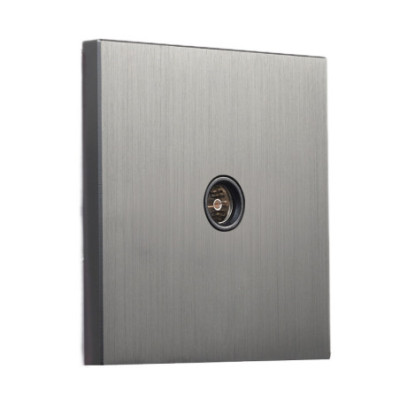 Alkri Togglica Brushed Nickel Flush TV Socket