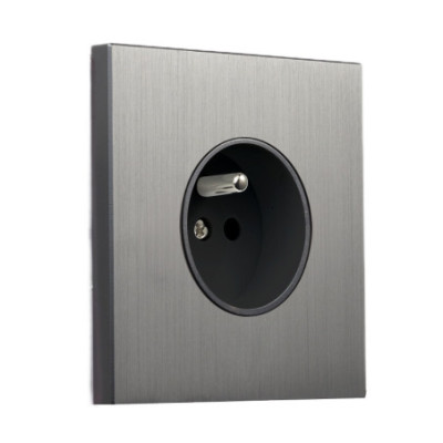 Alkri Togglica Brushed Nickel Flush French Socket