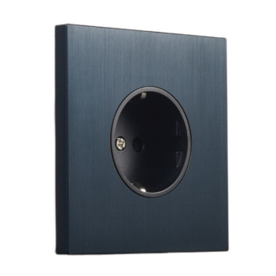 Alkri Togglica Brushed Navy Flush Schuko Socket