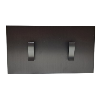 Alkri Togglica WAVE Brushed Bronze Flush Panel With Two Single Two-Way Switches