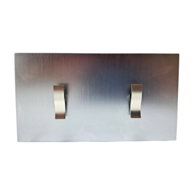 Alkri Togglica WAVE Brushed Nickel Flush Panel With Double Intermediate Switch