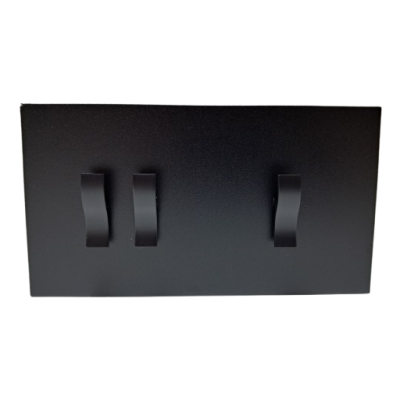 Alkri Togglica WAVE Matt Black Flush Panel With Single And Double Two-Way Switches