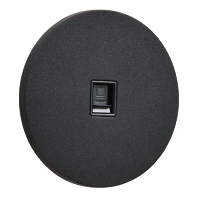 Alkri Togglica Matt Black Round Flush RJ45 Socket