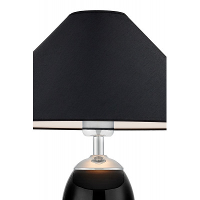 Rea Standing Lamp Black / Chrome / Black Lampshade