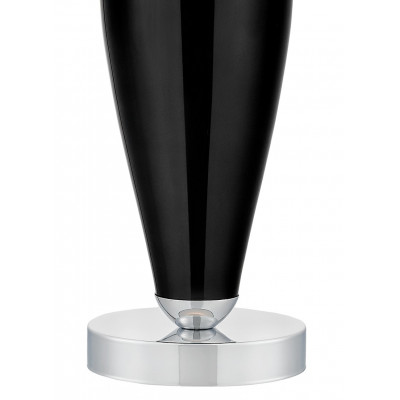 Rea Standing Lamp Black / Chrome / Black Lampshade