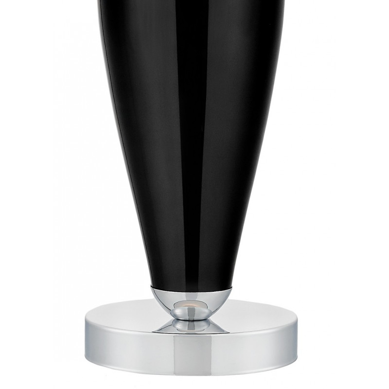 Rea Standing Lamp Black / Chrome / Black Lampshade