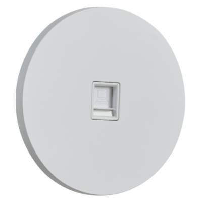 Alkri Togglica Matt White Round Flush RJ45 Socket