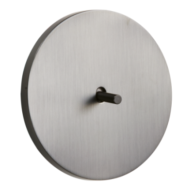 Alkri Togglica 4U Brushed Graphite Round Flush Single Two-Way Switch