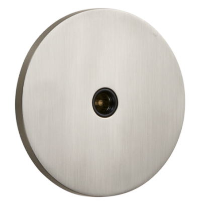Alkri Togglica Brushed Nickel Round Flush TV Socket