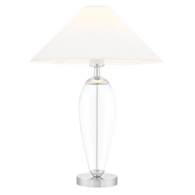 Rea Standing Lamp Transparent / Chrome / Grey Lampshade