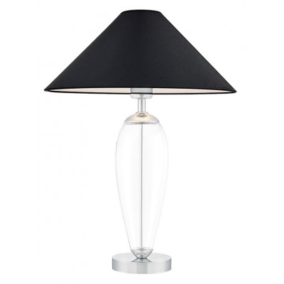Rea Standing Lamp Transparent / Chrome / White Lampshade