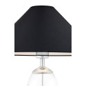 Rea Standing Lamp Transparent / Chrome / White Lampshade