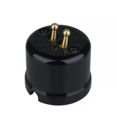 Alkri Antica Toogle Gold Black Surface Double Two-Way Switch