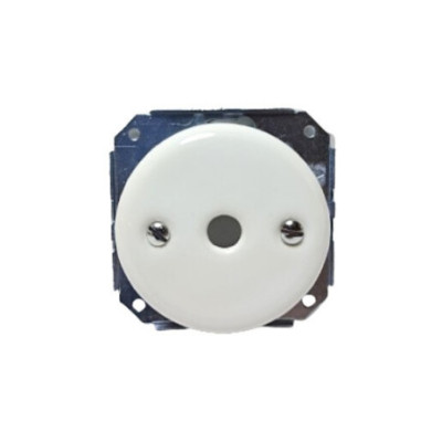 Alkri Antica White Flush-Mounted Cable Outlet Plate