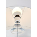 Sawa Standing Lamp Transparent / Chrome / White Lampshade