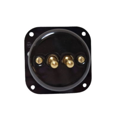 Alkri Antica Toogle Gold Black, Gold Flush-Mounted Double Two-Way Switch