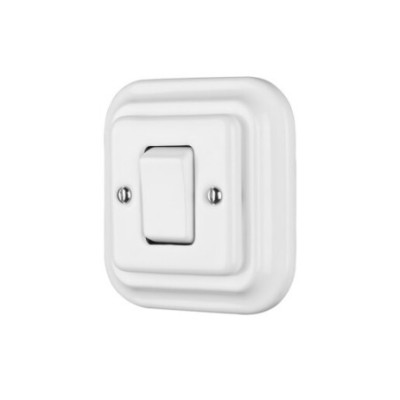 Alkri Antica White Flush-Mounted Intermediate Switch