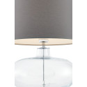 Sawa Standing Lamp Transparent / Chrome / Grey Lampshade