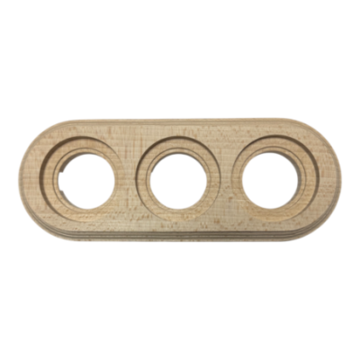 Alkri Antica Natural Wood Surface-Mounted Triple Frame