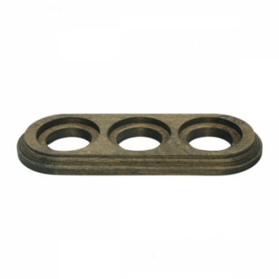 Alkri Antica Rustic Wood Surface-Mounted Triple Frame