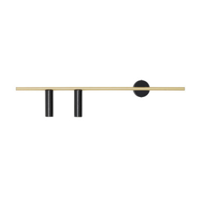 Aldex Artera Wall Light Trevo 2 Black Brass Left