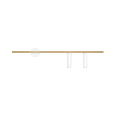 Kinkiet Ścienny Trevo 2 White Brass Prawy - Elegancki Design i Wysoka Jakość dla Twojego Wnętrza Aldex Artera