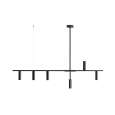 Lampa Wisząca Trevo 6 All Black - Nowoczesne Oświetlenie do Każdego Wnętrza Aldex Artera