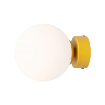Kinkiet Ball Mustard S - Nowoczesna Lampa Ścienna w Kolorze Musztardowym dla Stylowego Wnętrza Aldex Artera