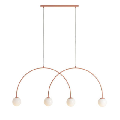 Lampa Wisząca UNA 4 Coral L - Nowoczesne Oświetlenie do Salonu i Jadalni Aldex Artera