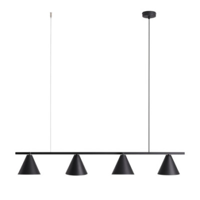 Lampa Wisząca Form 4 Black - Nowoczesne Oświetlenie do Salonu i Jadalni, Stylowy Design, Wysoka Jakość Aldex Artera