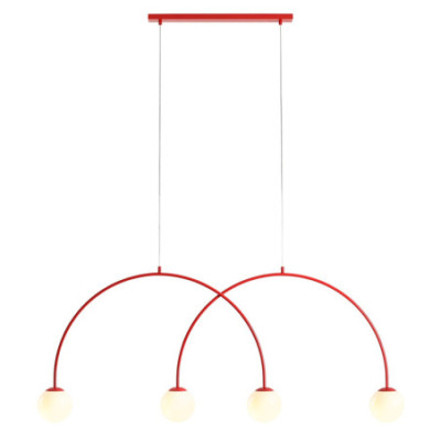 Lampa Wisząca Una 4 Red Chilli - Nowoczesne Oświetlenie do Salonu i Jadalni Aldex Artera