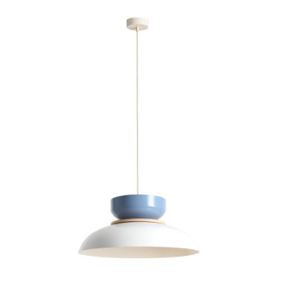 Aldex Artera Pendant Light Aldo Light White Gloss + Dusty Blue (47+23+Wood)