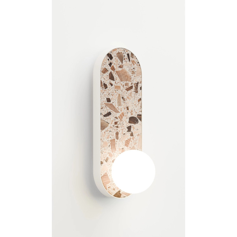 KASPA LEGRA Cream G9 Max 1 × 9 W LED IP44 Opal Glass Oval Wall Light