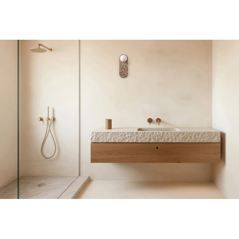 KASPA LEGRA Cream G9 Max 1 × 9 W LED IP44 Opal Glass Oval Wall Light