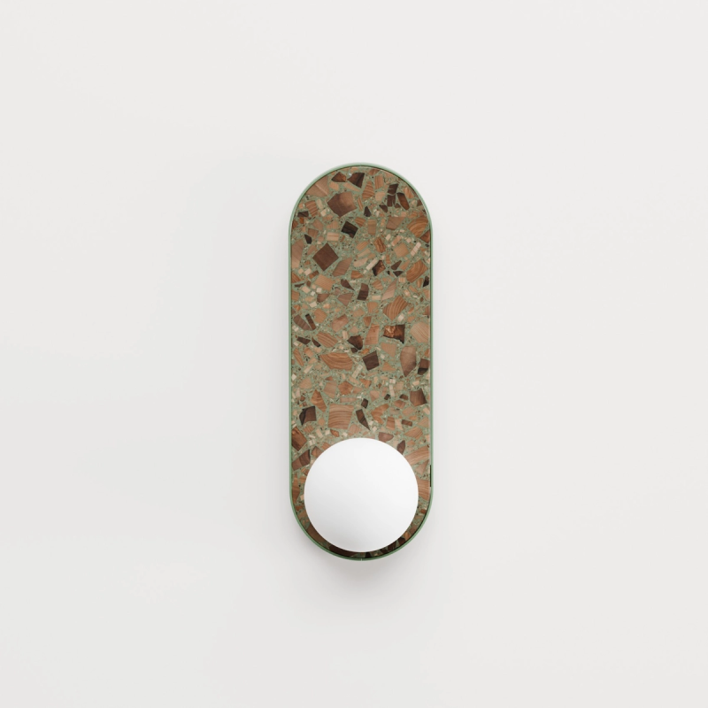 KASPA LEGRA Sage Green G9 Max 1 × 9 W LED IP44 Opal Glass Oval Wall Light
