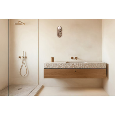 KASPA LEGRA Terracotta G9 Max 1 × 9 W LED IP44 Opal Glass Oval Wall Light