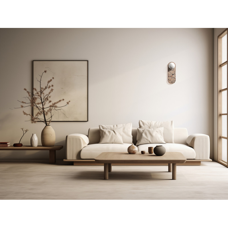 KASPA LEGRA Terracotta G9 Max 1 × 9 W LED IP44 Opal Glass Oval Wall Light