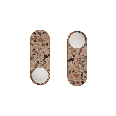 KASPA LEGRA Terracotta G9 Max 1 × 9 W LED IP44 Opal Glass Oval Wall Light
