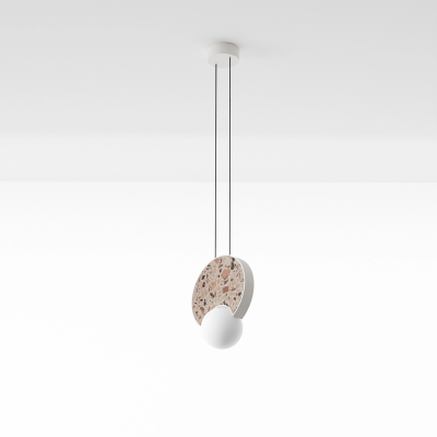 KASPA LEGRA Cream G9 Max 1 × 9 W LED IP44 Opal Glass Round Pendant Light