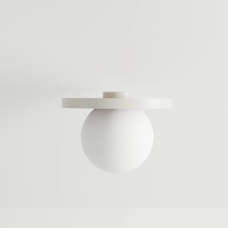 KASPA LEGRA Cream E27 Max 25 W LED IP44 Opal Glass Round Ceiling Light