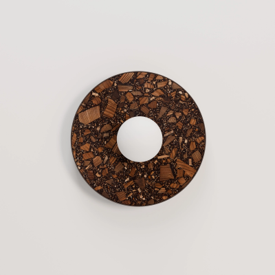 KASPA LEGRA Dark Brown G9 Max 1 × 9 W LED IP44 Opal Glass Round Wall Light
