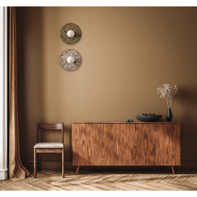 KASPA LEGRA Terracotta G9 Max 1 × 9 W LED IP44 Opal Glass Round Wall Light
