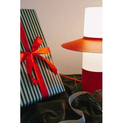 Melonowa lampa stołowa CAPONIO ST z mlecznym kloszem UMMO 24h