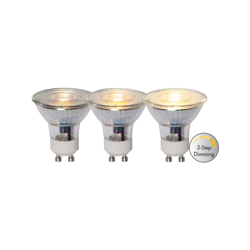 Bulb Spotlight Glass 3-Step LED GU10 4,5W 3000K 345lm Star Trading