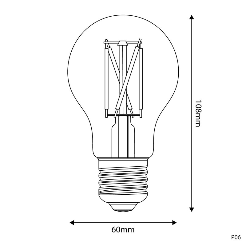 Porcelain bulb LED P-Line classic shape E27 11W 2700K 1055lm dimmable Bebulbs