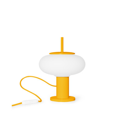 Lampa na stolik TORNI ST melonowa lampa stojąca ze szklanym kloszem UMMO