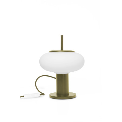 Lampa na stolik TORNI ST oliwkowa lampa stojąca ze szklanym kloszem UMMO