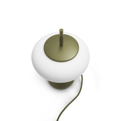 Lampa na stolik TORNI ST oliwkowa lampa stojąca ze szklanym kloszem UMMO